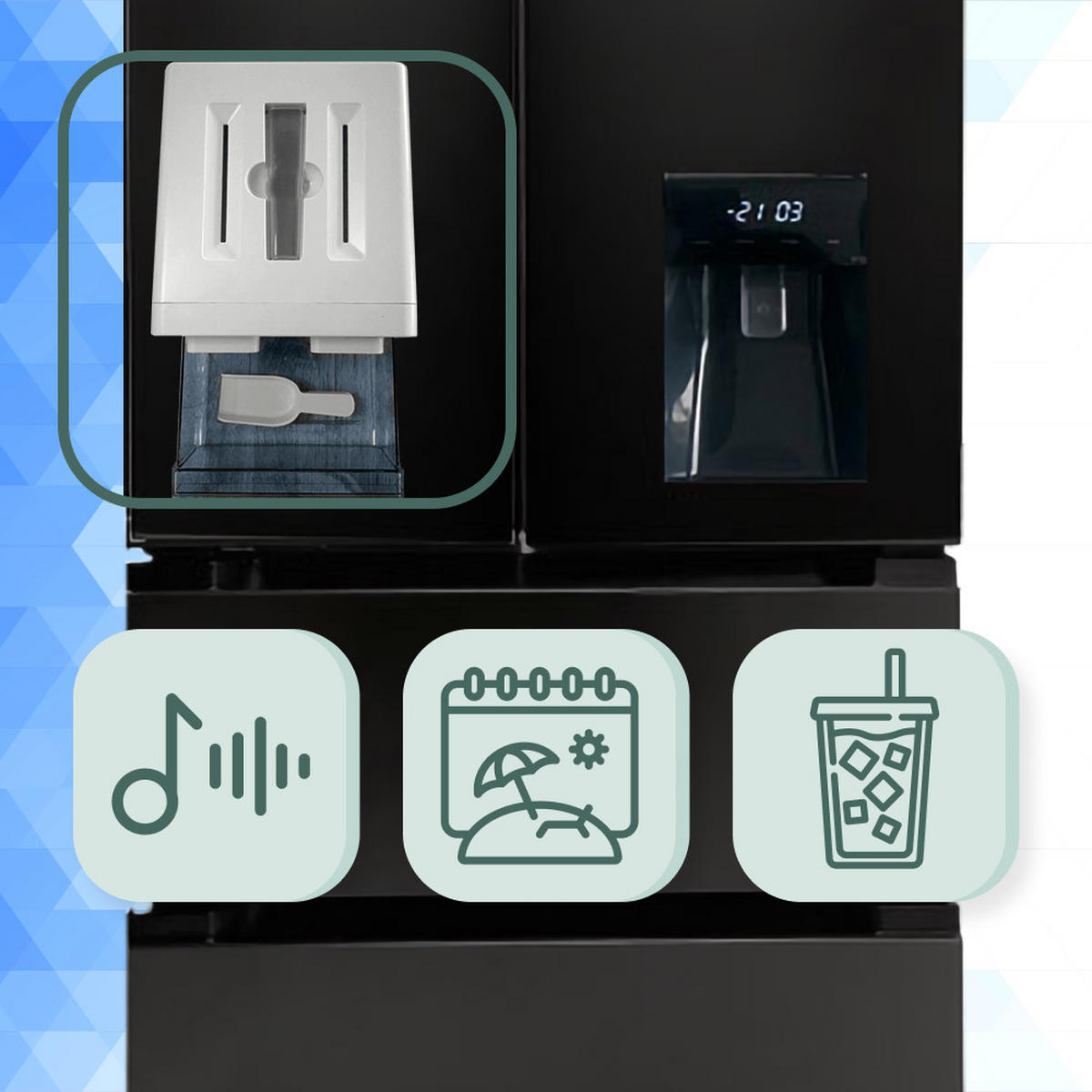 SIDE-BY-SIDE-KÜHLSCHRANK KS 80420 RS N, 83.6 cm breit, No Frost 506 l - Schwarz, Metall (83.6/183/70.6cm) - Kaiser Küchengeräte