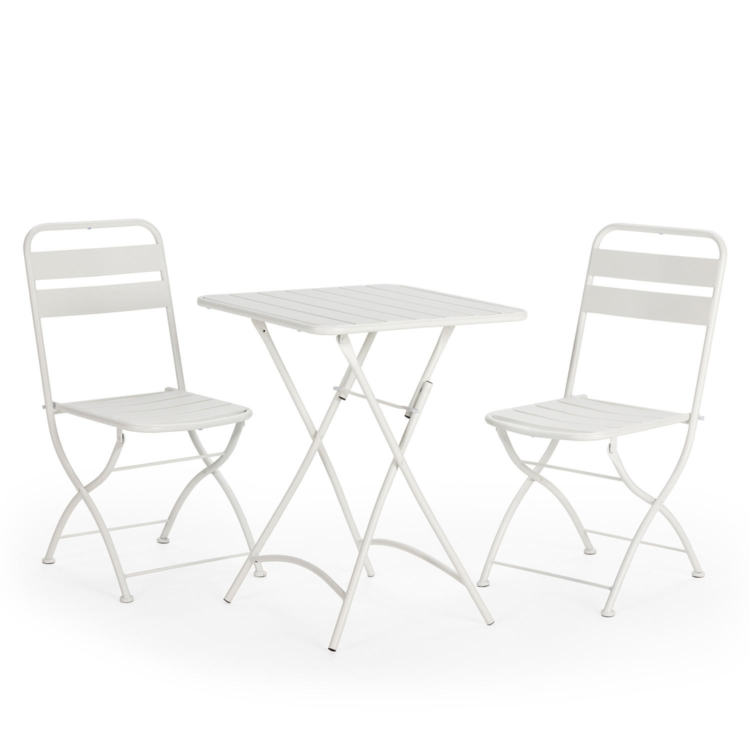 BALKONSET Perla 3-teiliges - Weiß, Metall - VS Venta-stock