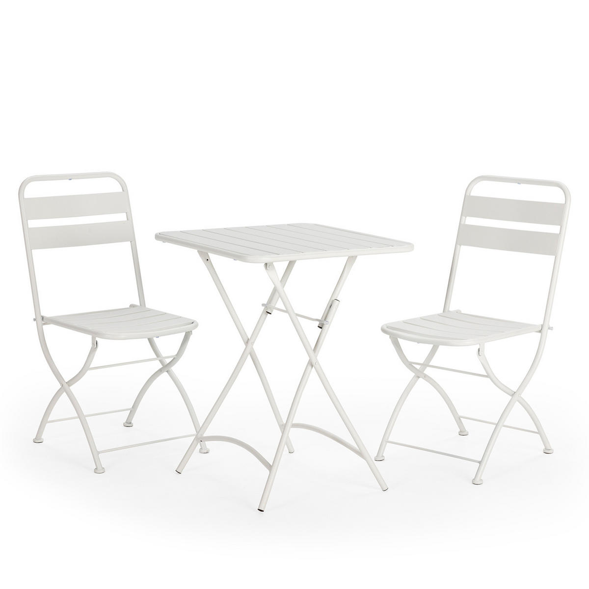 BALKONSET Perla 3-teiliges - Weiß, Metall - VS Venta-stock