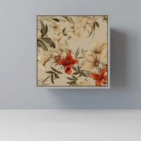 SIDEBOARD BLOOMING HARMONY, Grau, 57,5x42x57,5 cm, Ohne Füße - Multicolor/Grau, Holzwerkstoff (57.5/57.5/42cm) - SpaceRebels