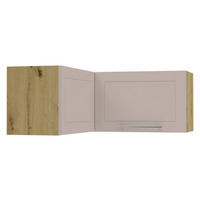 ECKHÄNGESCHRANK Kvantum W14/90/36 Eiche Artisan / Kaschmir Matt 90 / 90 / 36cm - Kaschmir/Eiche Artisan, Holz/Holzwerkstoff (90/36/90cm) - Feldmann-Wohnen
