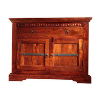 ECKKOMMODE Akazie 107x54x80 nougat lackiert OXFORD #505 - Dunkelbraun, Holz (107/80/54cm) - Massivmoebel24