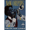 POSTER Amerika New Orleans Jazz A3 Schwarzer Rahmen - Schwarz, Papier (29.7/5/42cm) - Nacnic