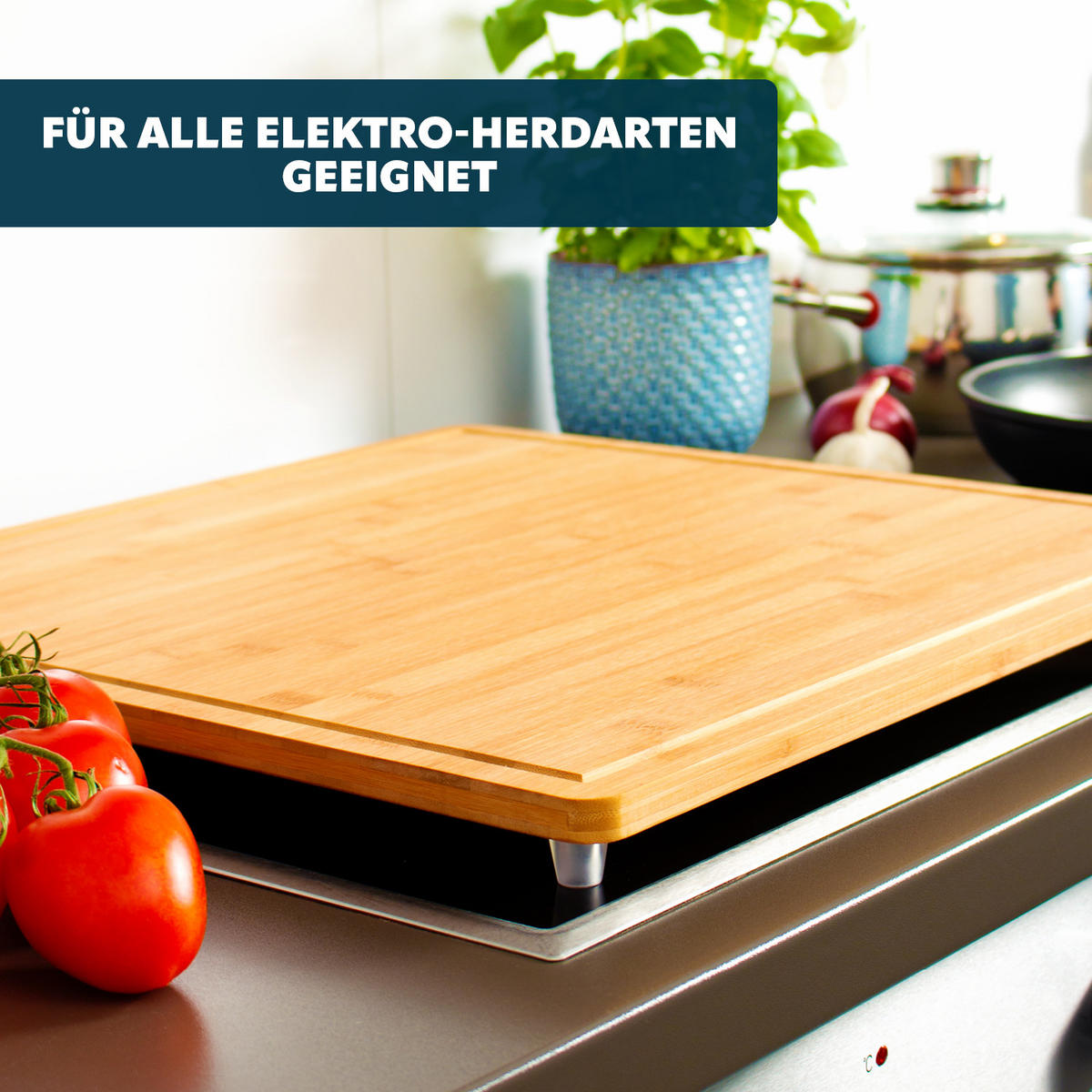 HERDABDECKPLATTE, Bambus - Braun, Holz (52/4/50cm) - bremermann