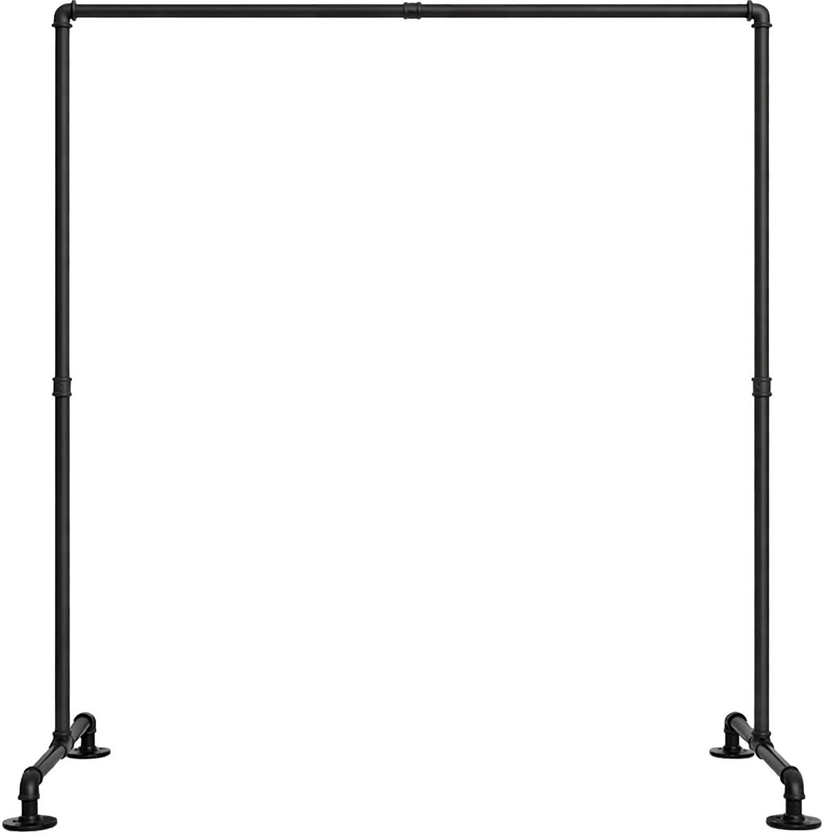 KLEIDERSTÄNDER Moritz 150x55x150cm Metall Schwarz Kleiderstange - Schwarz, Metall (150/150/55cm) - DELUKE