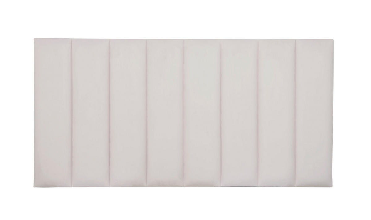 KOPFTEIL Gepolstertes aus Samt warmes Grau 160/57/8 cm NILA - Grau, Textil (160/57/8cm) - RNT By Really Nice Things