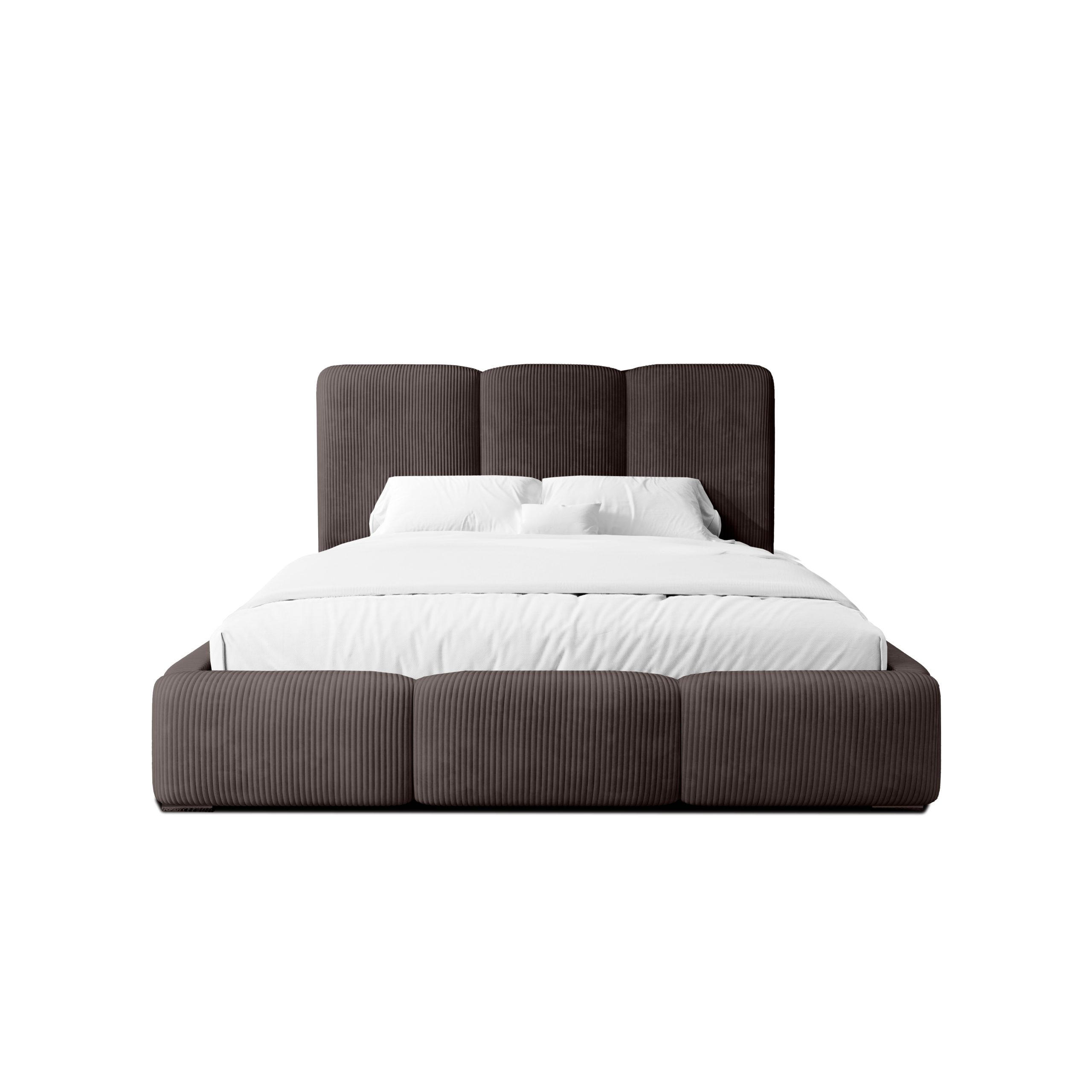 POLSTERBETT Doppelbett Walmer 140x200 cm Dunkelbraun - Dunkelbraun, Textil (140/200cm) - Fedve