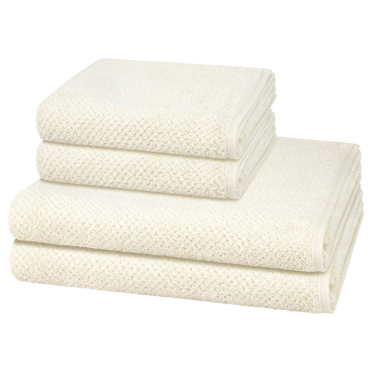 FROTTIERSET Pure 4-teilig - Naturfarben, Textil (50/100cm) - Cawö