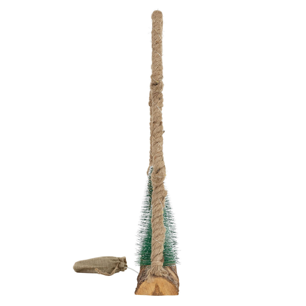 WEIHNACHT JUTE STERN - Braun, Holz (45/45/9.5cm) - ECD-Germany