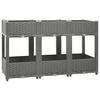 HOCHBEET 120X40X71 CM POLYPROPYLEN - Hellgrau, Kunststoff (40/71/120cm) - vidaXL
