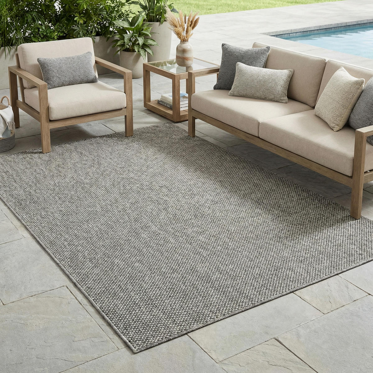 TEPPICH CALMA grau modern 140/200 cm - Grau, Textil (140/200cm) - Tapiso