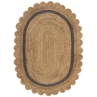TEPPICH Jute Handarbeit-Design, naturfarben GRACE, Braun-Grau 120x170 cm - Braun, Naturmaterialien (120/170cm) - KADIMA DESIGN