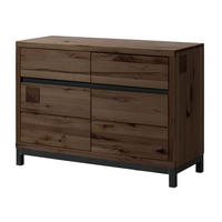 SIDEBOARD Kernbuche 120x45x85 tabacco braun geölt VILLANDERS #211 - Braun, Holz (120/85/45cm) - Massivmoebel24