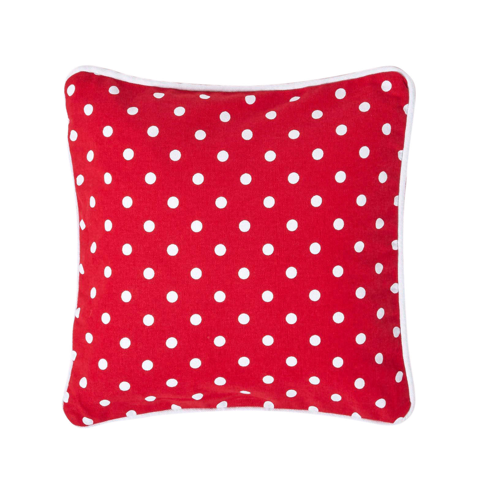 KISSENHÜLLE Polka Dots 30/30 cm, 100% Baumwolle - Rot, Textil (30/30cm) - Homescapes