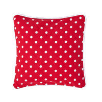 KISSENHÜLLE Polka Dots 30/30 cm, 100% Baumwolle - Rot, Textil (30/30cm) - Homescapes
