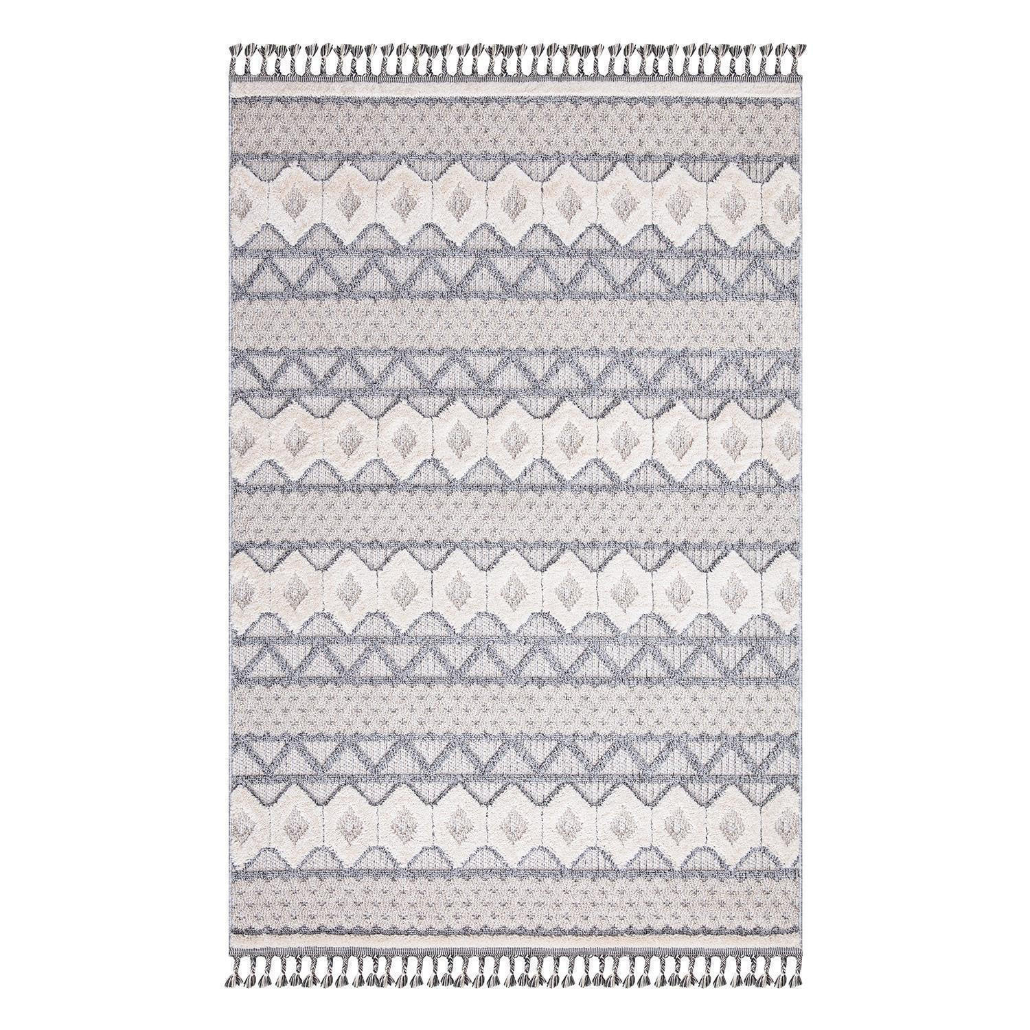 KURZFLOR-TEPPICH Valencia 728 Graublau 80x150 cm - Blau/Grau, Textil (80/150cm) - carpet city