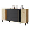 SIDEBOARD Helsinki 150 - Schwarz/Graphitfarben, Holzwerkstoff/Kunststoff (150/78/40cm) - MIRJAN24