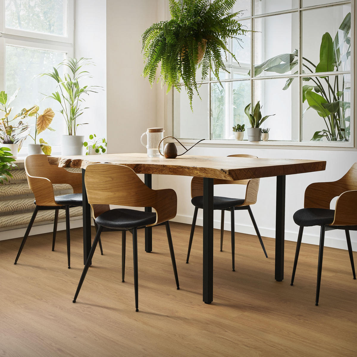 TISCHBEINE 4er Set I-Design H:72 cm Schwarz 4x4 cm - Schwarz, Metall (4/72/4cm) - ML-DESIGN