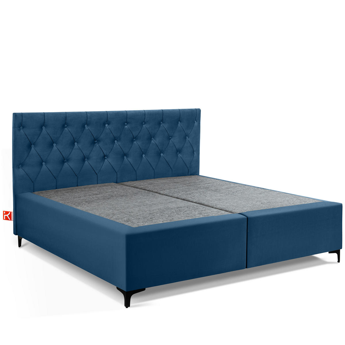 POLSTERBETT ARDEA, Marineblau - Schwarz/Dunkelblau, Holz/Holzwerkstoff (180/200cm) - KONSIMO®