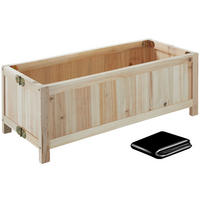 HOCHBEET Blomster,70 x 30 x 25 cm, Belastbarkeit 50 kg,braun - Braun, Holz (70/25/30cm) - tectake