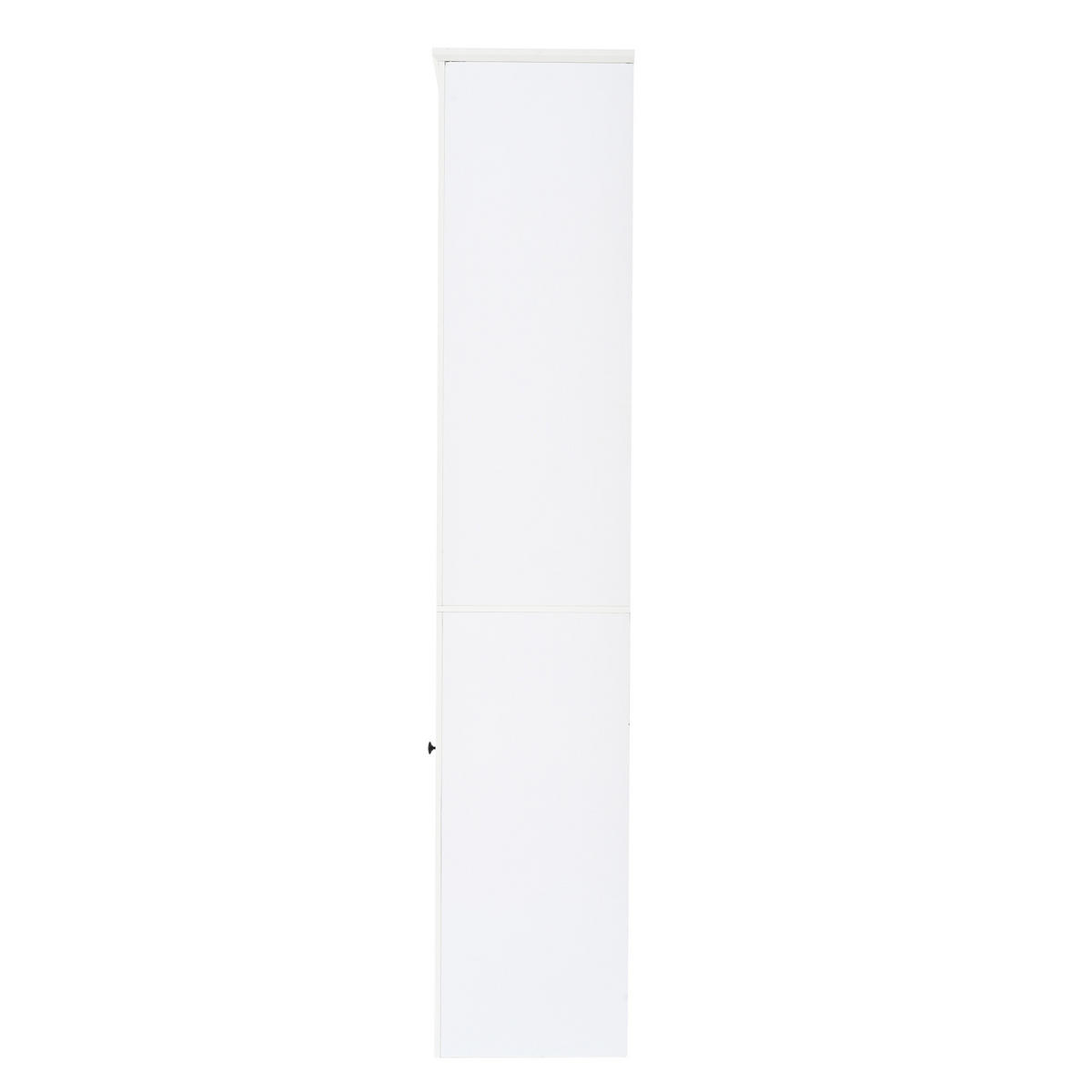 VITRINE 55x40x200 cm Weiß mit LED und 12 Fächern - Weiß, Holzwerkstoff (55/200/40cm) - FLIEKS