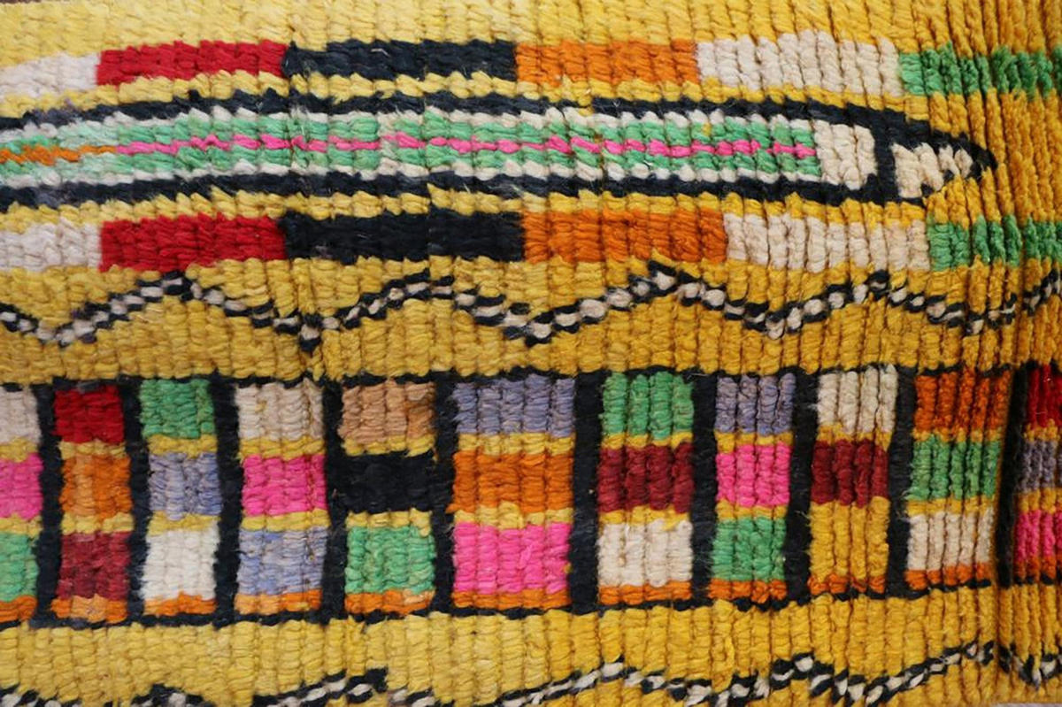 BERBERTEPPICH aus reiner Wolle 66x 340 cm - Gelb, Naturmaterialien (66/340cm) - AFK Living