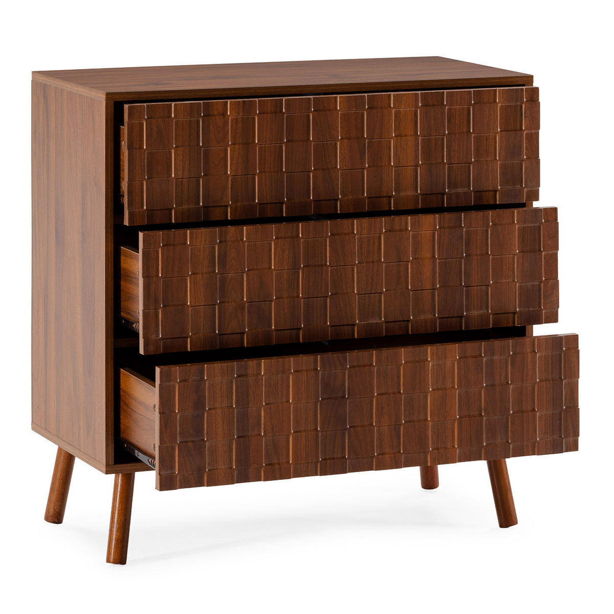 COMODA 80/80/40 Canadá aspect de nuc comun - culoare nucă, compozit lemnos (80/80/40cm) - VS Venta-stock