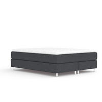 BOXSPRINGBETT Sub Schwarz 160/200 cm mit Latex-Topper - Silberfarben/Schwarz, Holz/Holzwerkstoff (160/200cm) - Maison de Reve