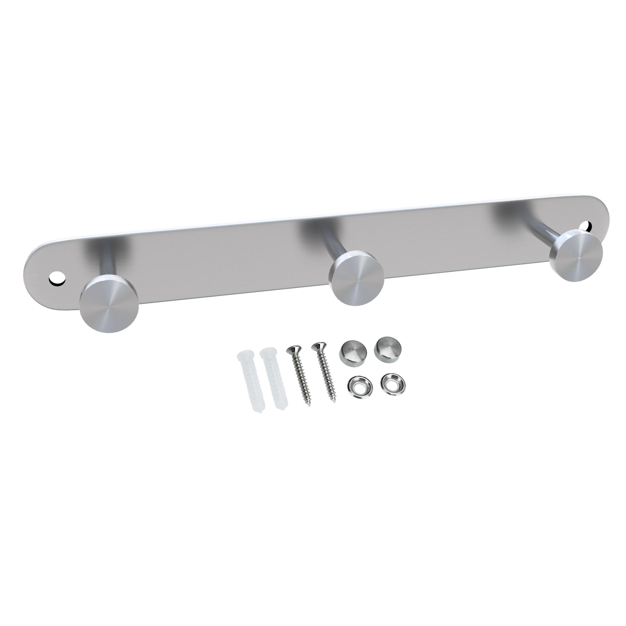 Intirilife Garderobenleiste Silber 2.55x2.55x22 cm