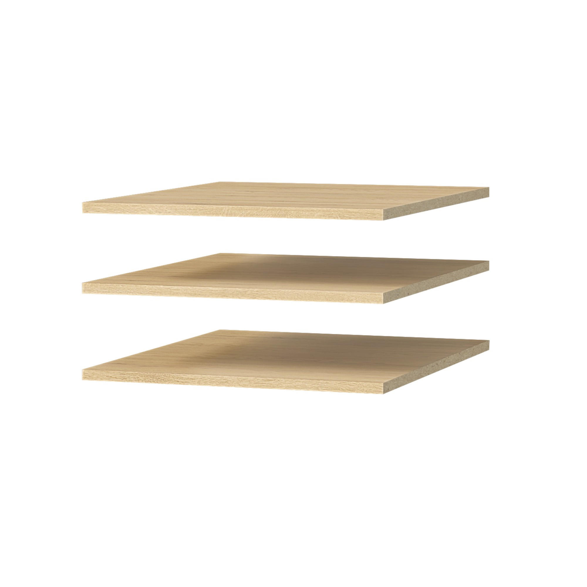 EINLEGEBÖDEN für Schrank Napoli 1D 50 Eiche Cremona (3 Stück) - Eichefarben/Silberfarben, Holzwerkstoff/Kunststoff (47/35/55cm) - mzm24