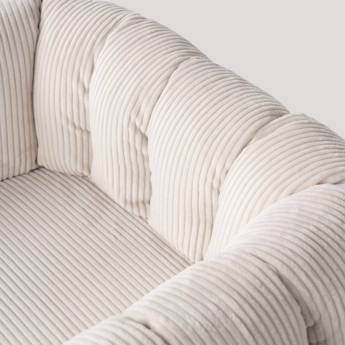 LOUNGESESSEL in Cord Beige - Beige, Metall (74/72.5/71cm) - Meubles Cosy