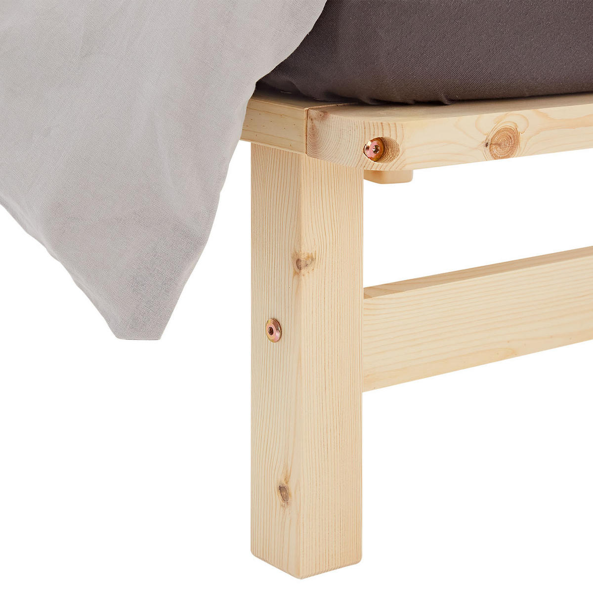 HOLZBETT 100/200 cm natur - Braun, Holz (100/200cm) - Homestyle4u