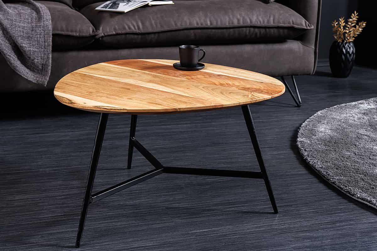 COUCHTISCH BEAUTY BY NATURE Akazie quadratisch Natur 60cm - Braun, Holz/Metall (60/60/36cm) - riess-ambiente
