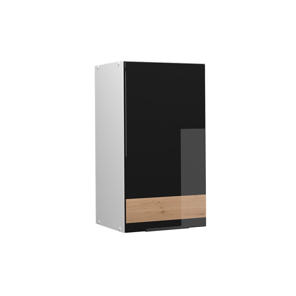 HÄNGESCHRANK Fame-Line Schwarz Eiche hochglanz 40 cm - Schwarz Hochglanz/Schwarz, Holzwerkstoff (40/72/34.1cm) - Vicco