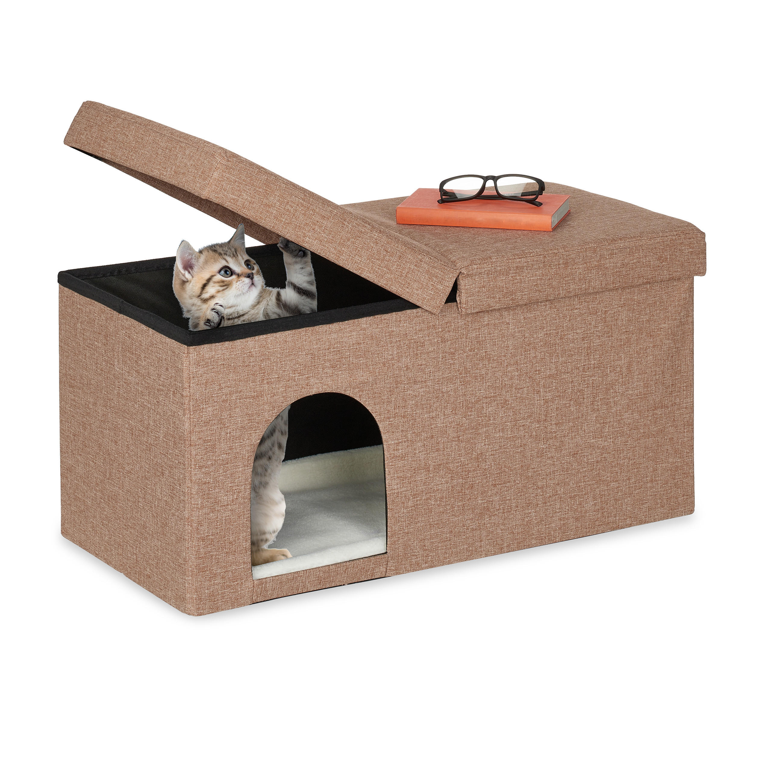 IGLU Maro deschis taburet cu capac pliabil 38,5 cm
