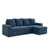 ECKSOFA L Form Climpy Blau 242/145/98 cm – mit Schlaffunktion und Bettkasten - Blau/Schwarz, Kunststoff/Textil (242/145cm) - AX Living
