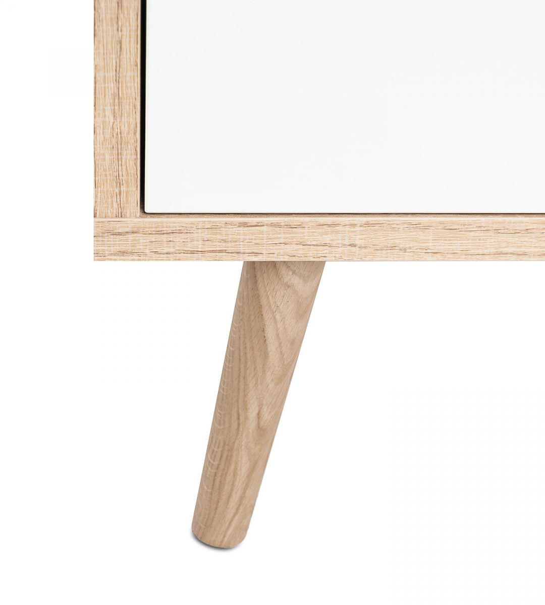 Furn.Design Sideboard Eiche, Weiß, Petrol, Grau 150x71x40 cm