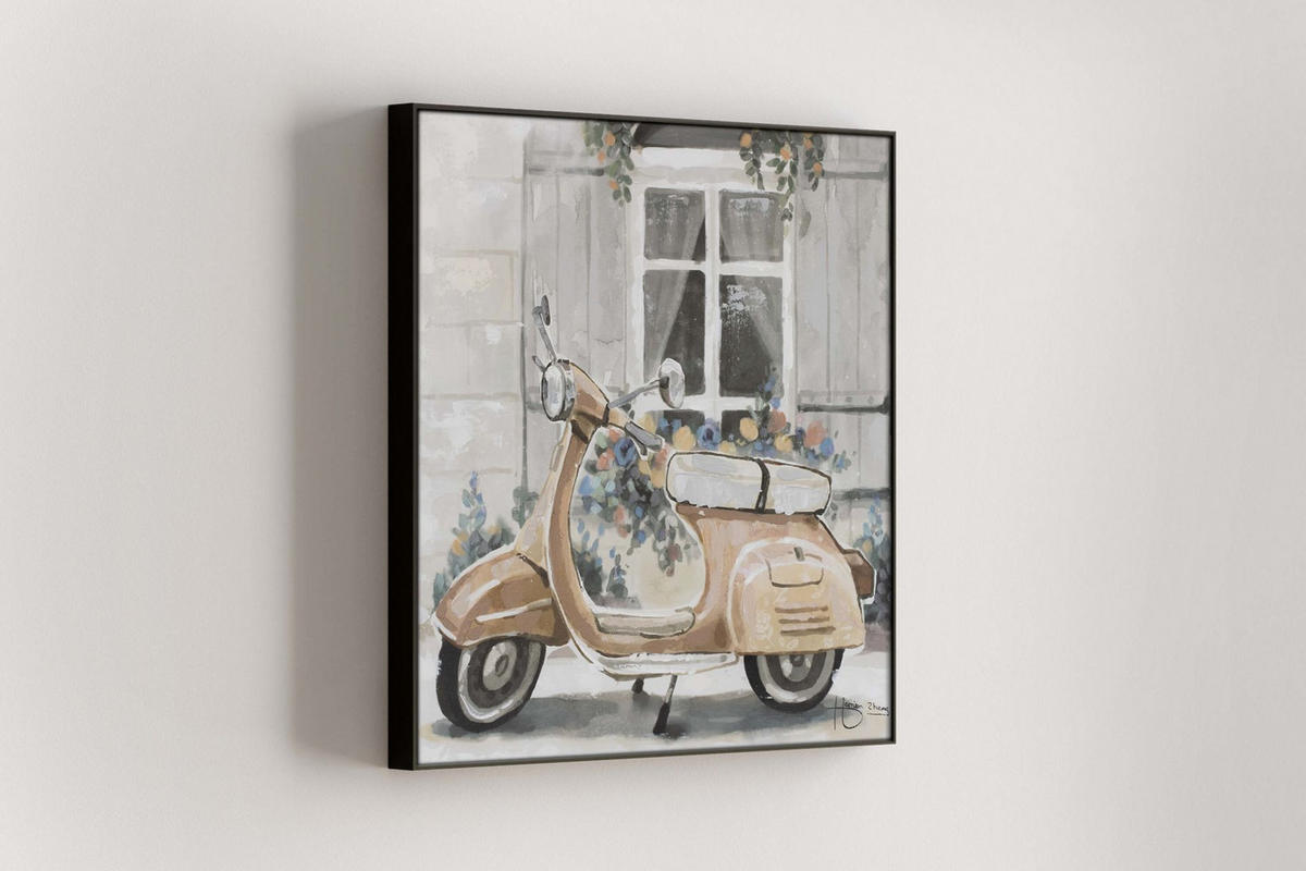 ULJANA SLIKA 60/60 cm, Grad i arhitektura - siva/bež, tekstil/drvo (60/60cm) - KUNSTLOFT