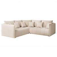 ECKSOFA OLIMPIA mit Schlaffunktion und Bettkasten Creme - Creme, Holzwerkstoff/Kunststoff (235/230cm) - Idohome