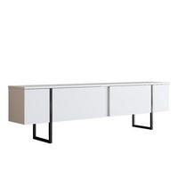 TV-MÖBEL mit 2 Klapptüren Luxe 180/30/50 cm - Weiß, Holzwerkstoff (180/50/30cm) - Calicosy