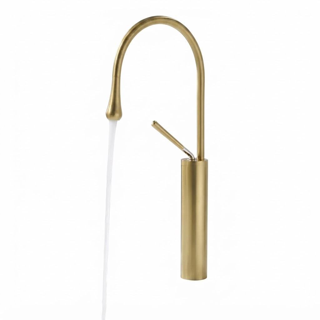 KÜCHENARMATUR, 450 x 210 mm, gold - Goldfarben, Metall (49/7/26cm) - Vallsero