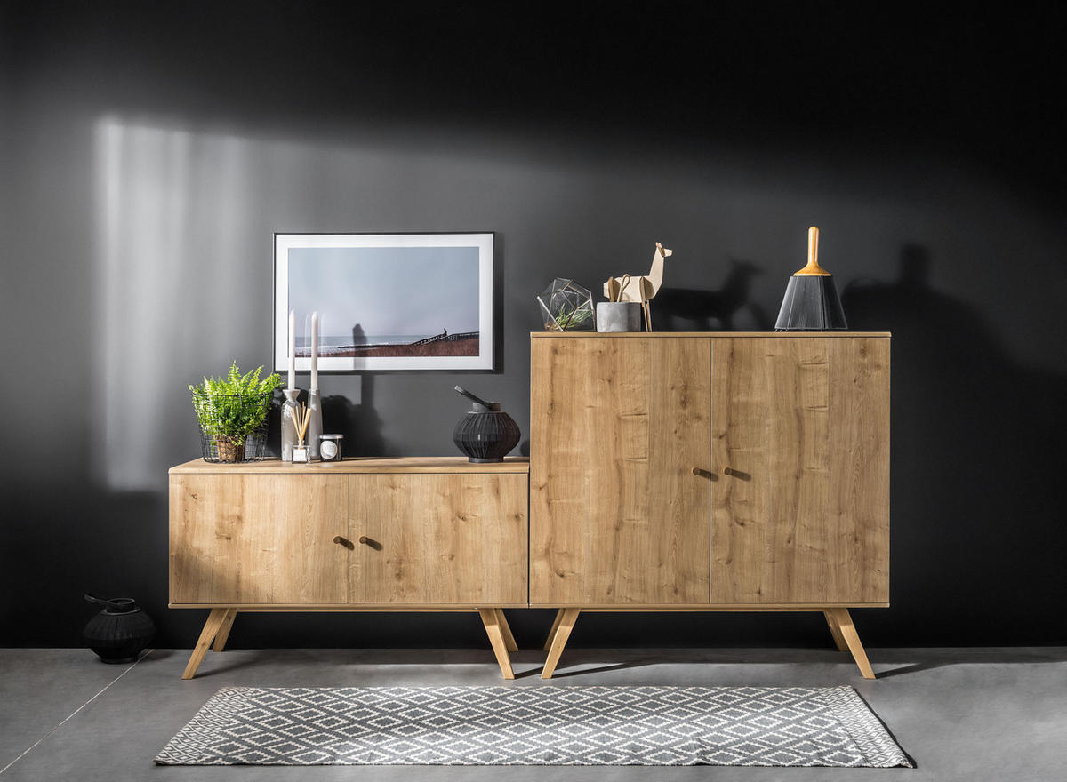 KOMMODE NATURE - Eichefarben, Holzwerkstoff (120/72/40cm) - Vox Möbel