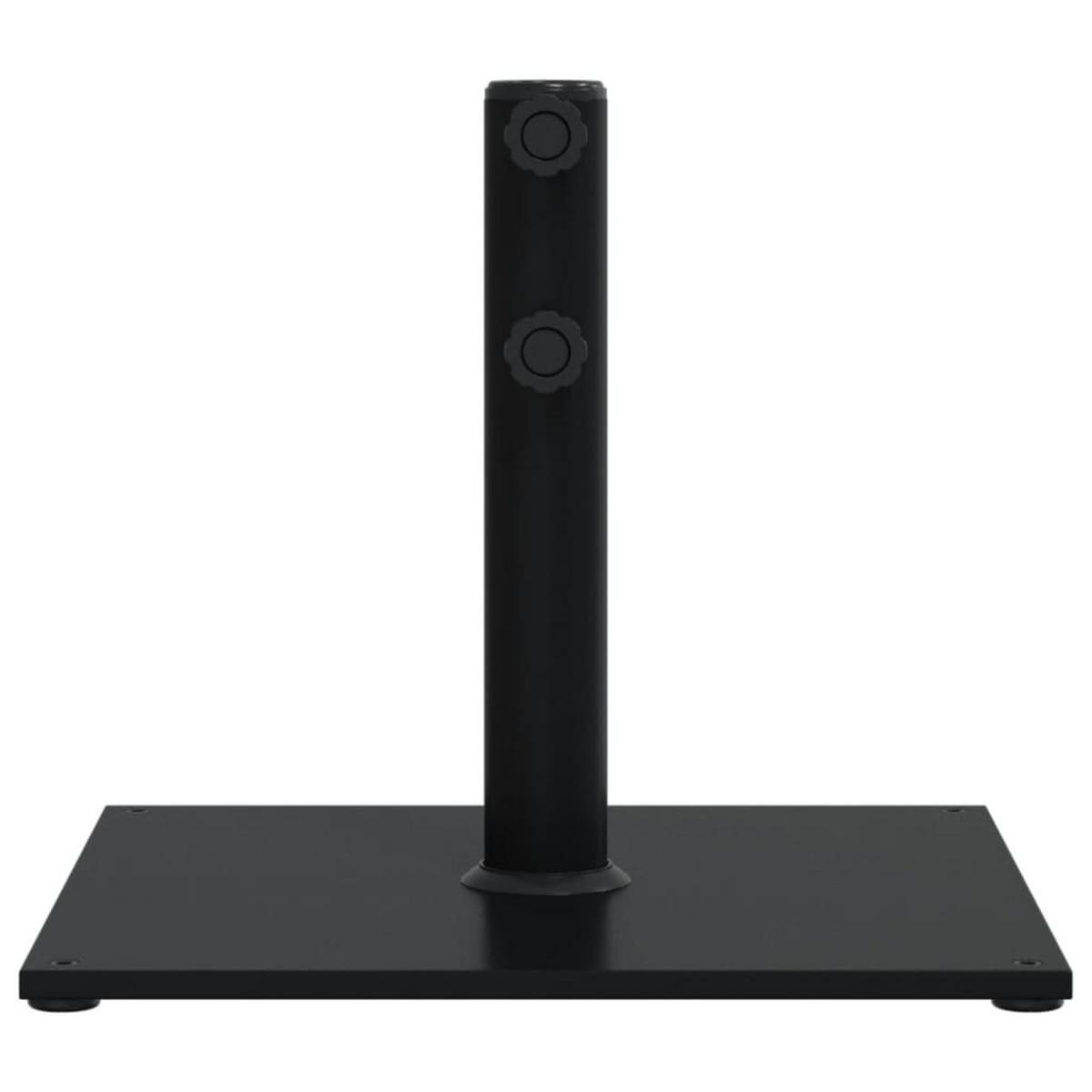 SONNENSCHIRMSTÄNDER Ø32/38/48 Mm Mast 17 Kg Quadratisch - Schwarz, Metall (43/43cm) - vidaXL
