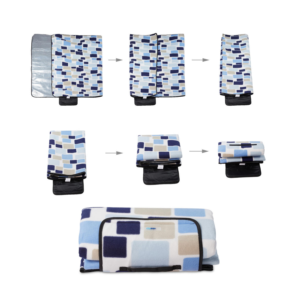 PIKNIK odeja - večbarvno, kovina/tekstil (200/200cm) - Relaxdays