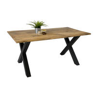 ESSTISCH TIGER X - Beige/Schwarz, Holz/Metall (90/180/77cm) - SAM