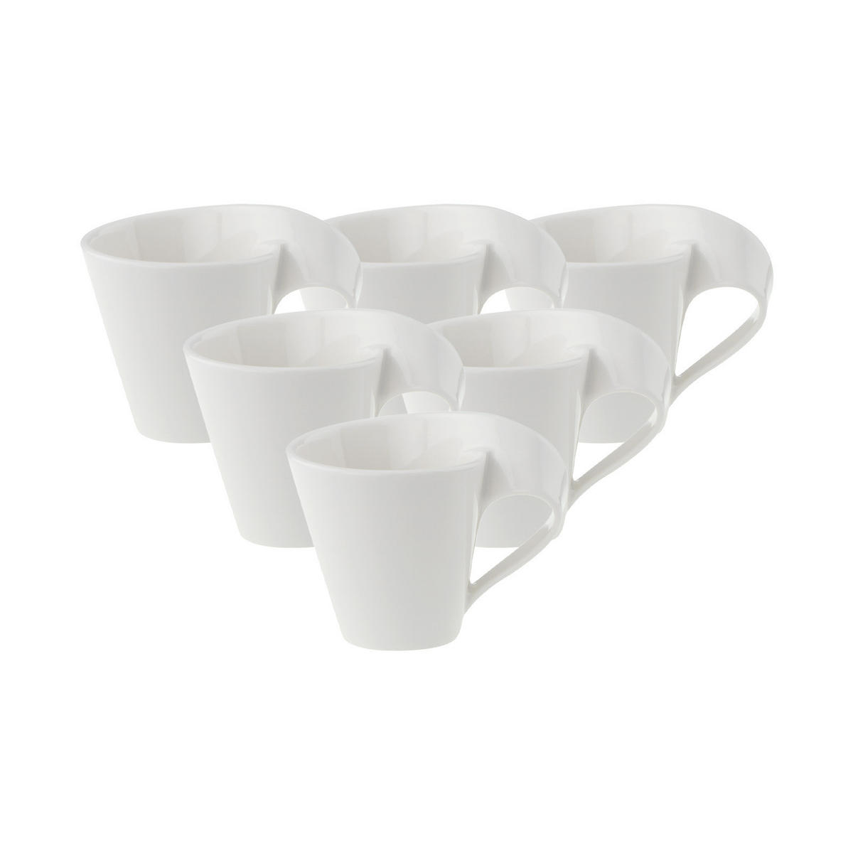 MOKKA-/ ESPRESSOTASSE NewWave weiß 80 ml 6er Set - Weiß, Keramik (0.08L) - Villeroy & Boch
