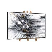 GEMÄLDE Tanz der Spritzer II Schattenfugenrahmen Schwarz 120x80 cm - Schwarz, Holz (120/80cm) - YS-art gallery