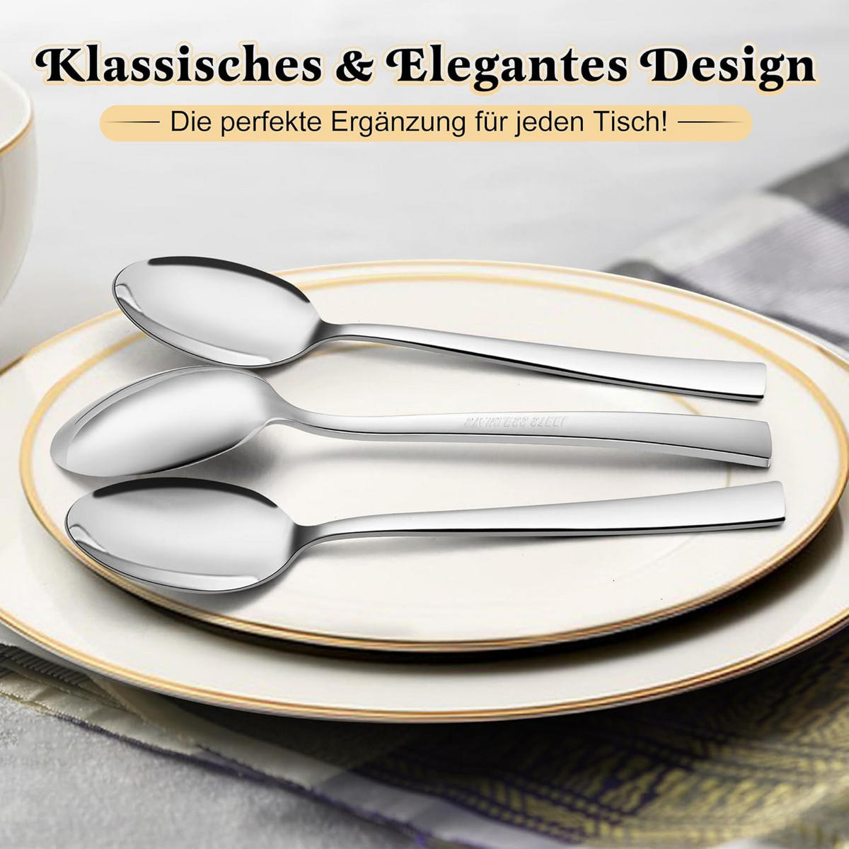 LÖFFEL Ha15 Silber 13CM 6er-Packung - Silbereichenfarben, Metall - HaWare