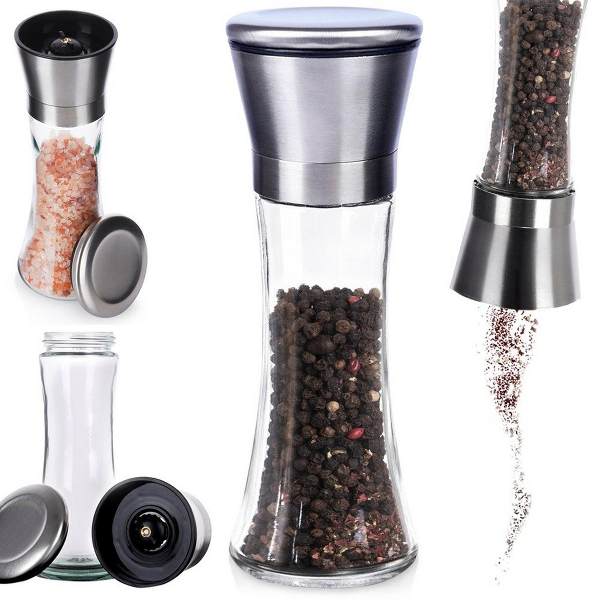 PFEFFERMÜHLE Basic Silber 6.6/6/19.1 cm Glas - Silberfarben, Glas (6/19.1/6.6cm) - Mondex