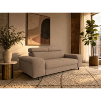 2,5-SITZER Vaasa Flachgewebe Braun klappb. Kopfstützen 198/100/81 cm - Mauve, Kunststoff/Textil (198/81/70cm) - foamnova